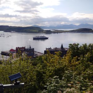 The ferry leaving Oban to the Isle of Mull