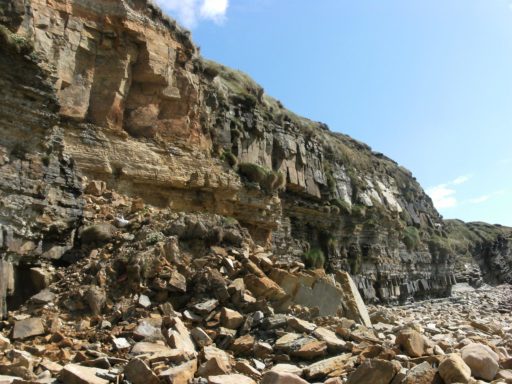 Orkney's crumbling cliffs (photograph by Marita Lueck)