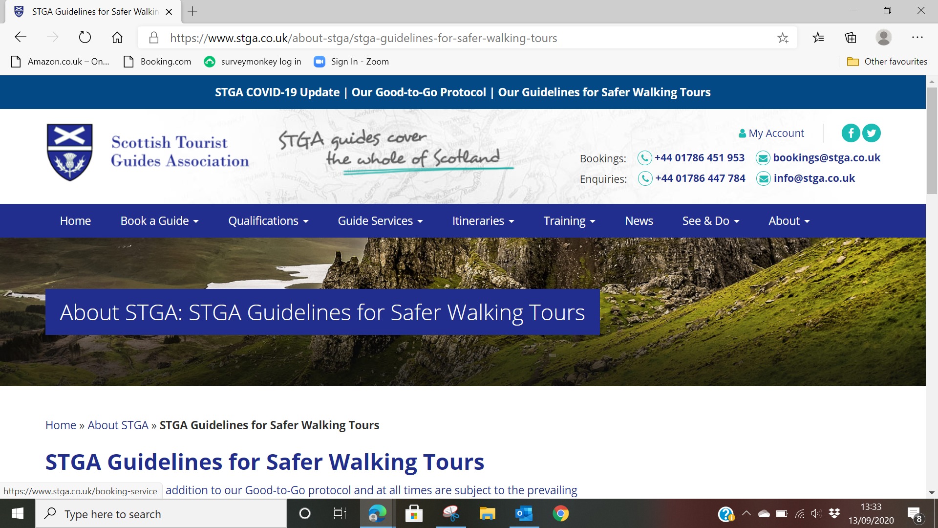 STGA Guidelines for safer walking tours